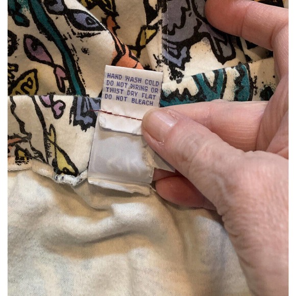 Vintage Sweater Bee by Banff M Medium Sealife Print Cotton Midi Skirt - Picture 8 of 14